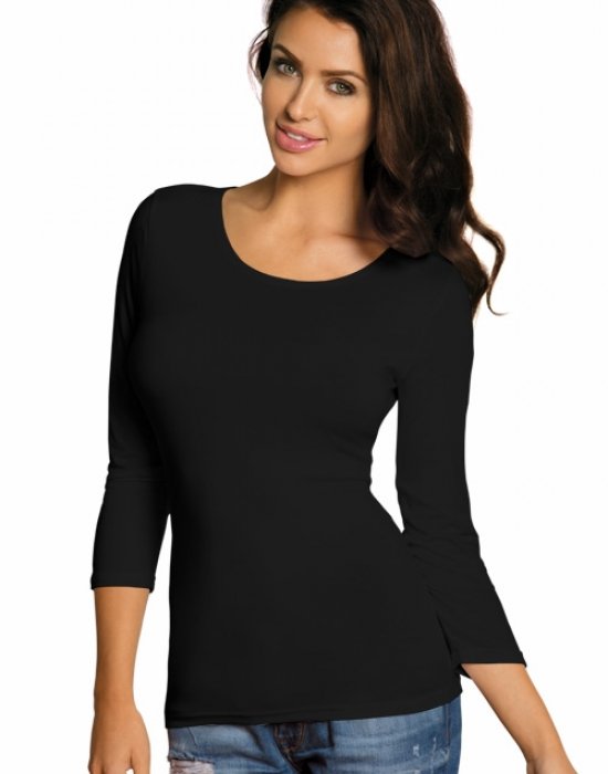 Дамска блуза с 3/4 ръкав в черно Manati, Babell, Блузи / Топове - Modavel.com