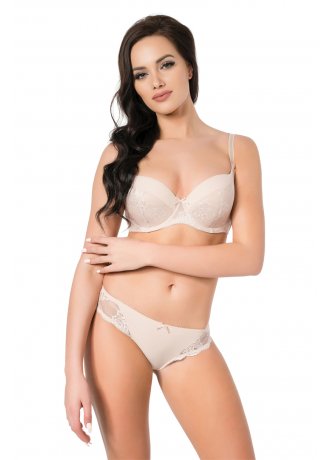 Бежов сутиен с подплатени чашки Camila 01002