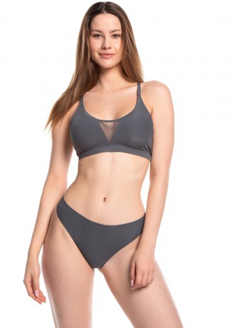 Безшевни дамски прашки в сив цвят L-POL5020ST-03 Безшевни дамски прашки в сив цвят L-POL5020ST-03