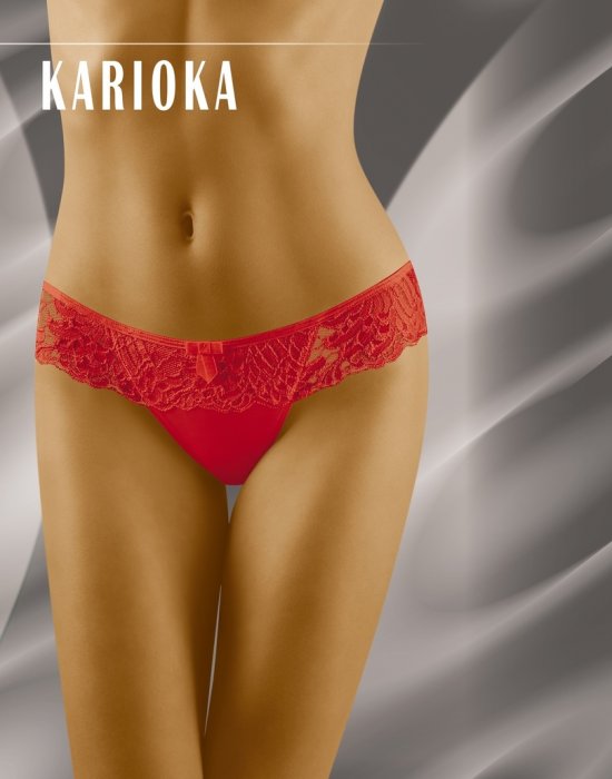 Бикини с дантела в червен цвят Karioka, Wolbar - Modavel.com Бикини с дантела в червен цвят Karioka, Wolbar, Бикини - Modavel.com