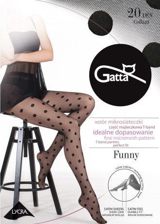 Чорапогащи на точки в черен цвят FUNNY - 07 20 DEN Чорапогащи на точки в черен цвят FUNNY - 07 20 DEN