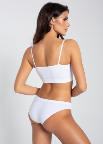 Дамски безшевни бикини с ниска талия, бели Дамски безшевни бикини с ниска талия, бели