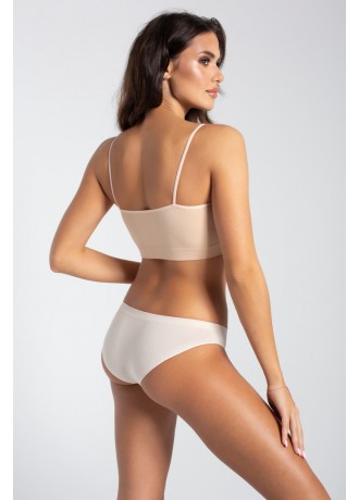 Дамски безшевни бикини с ниска талия, телесен цвят