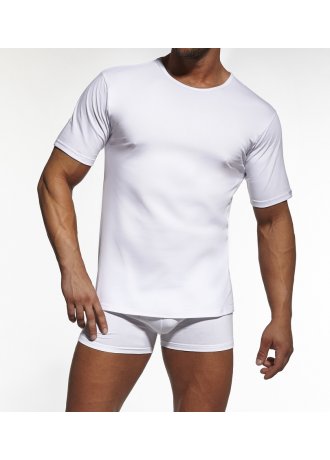 Комфортна мъжка тениска Authentic в бял цвят 202 Комфортна мъжка тениска Authentic в бял цвят 202