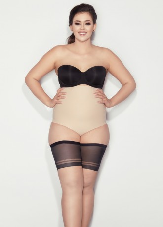 Ленти против протриване на бедрата в черен цвят