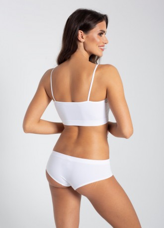 Mimi Дамски безшевни бикини с ниска талия, бели Mimi Дамски безшевни бикини с ниска талия, бели