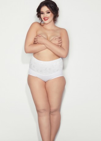 Моделиращи макси бикини в бяло Ala 6XL-9XL