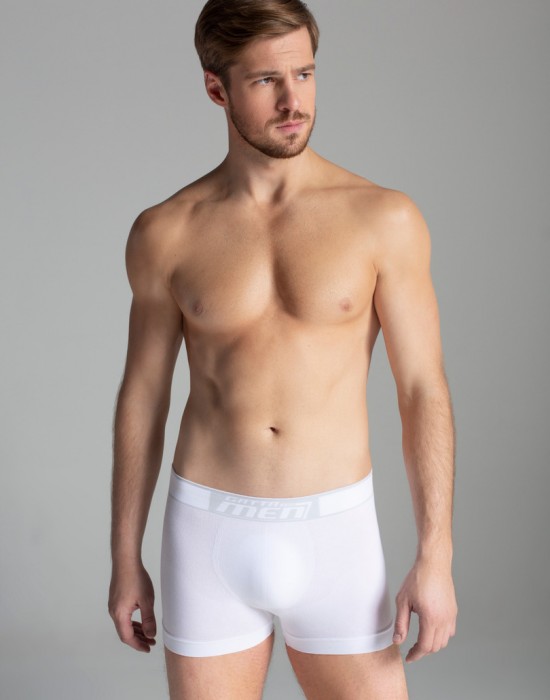 Мъжки безшевни боксерки, бели Мъжки безшевни боксерки, бели