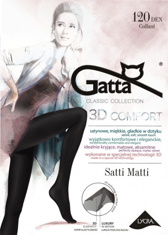 Безшевни чорапогащи в черен цвят LYCRA® 3D Satti Matti 120 DEN Безшевни чорапогащи в черен цвят LYCRA® 3D Satti Matti 120 DEN