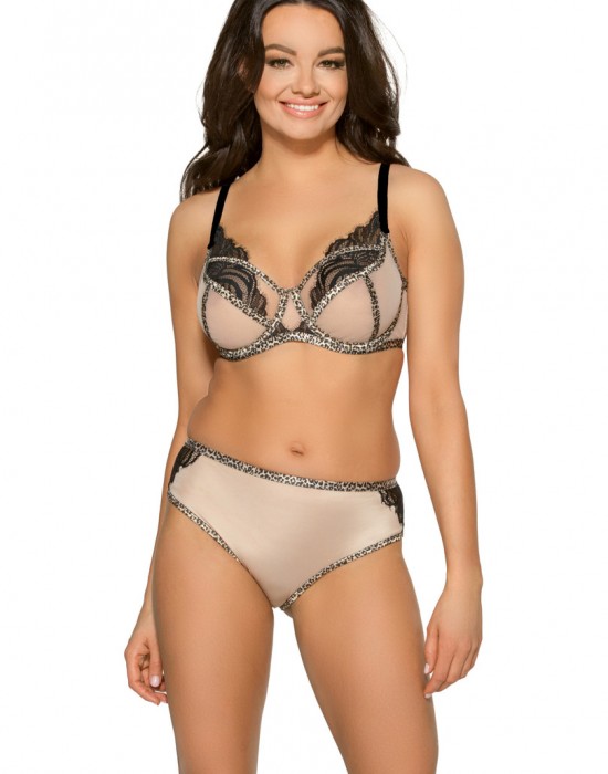 Сутиен с меки чашки в бежов цвят AV 2012 LEOPARD