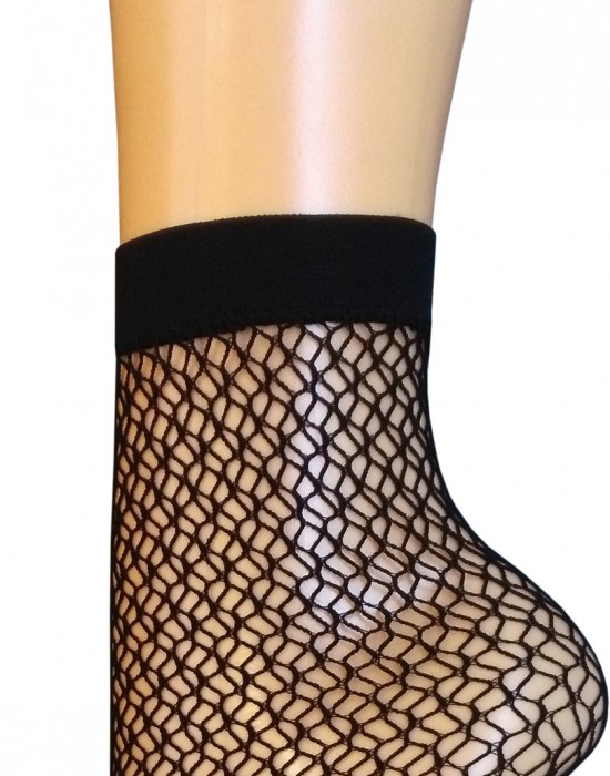 Мрежести дамски чорапи в черен цвят 25