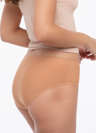 Безшевни бикини в цвят камел SIMPLE Безшевни бикини в цвят камел SIMPLE