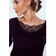 Дамска блуза с 3/4 ръкави в черен цвят ORNELLA