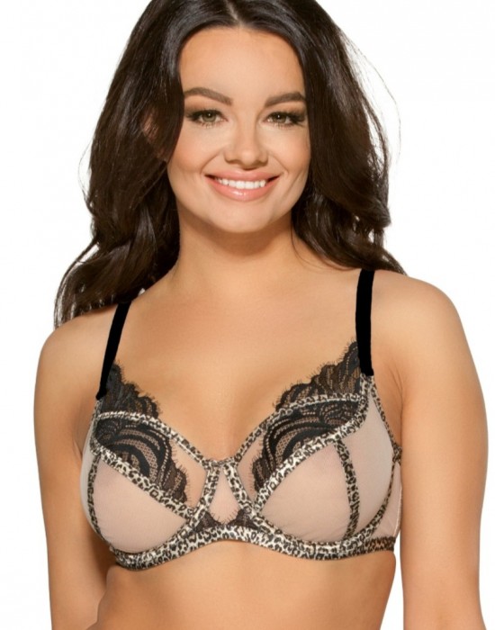 Сутиен с меки чашки в бежов цвят AV 2012 LEOPARD