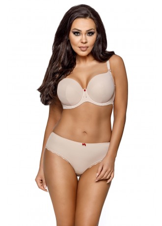 Сутиен с подплатени чашки в бежов цвят 1263