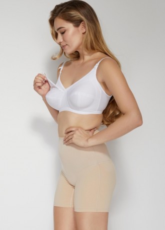 Сутиен за кърмачки в бял цвят MAMA BASIC MILKY