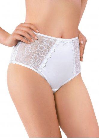 Бели бикини с висока талия 004