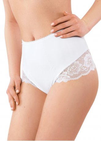 Бикини с висока талия в бял цвят 099