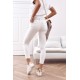 Дамски накъсани дънки в бял цвят 20406, FASARDI, Панталони - Modavel.com