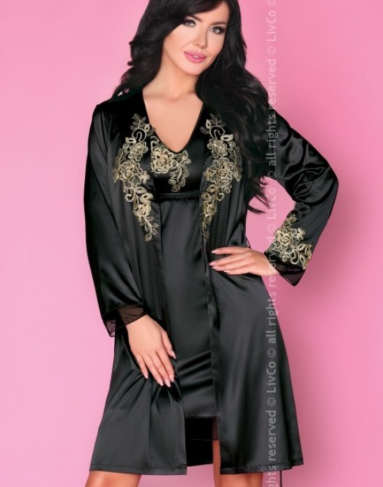 Еротична нощница в черен цвят Matleena, LivCo Corsetti Fashion - Modavel.com Еротична нощница в черен цвят Matleena, LivCo Corsetti Fashion, Нощници - Modavel.com