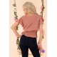 Ефирна дамска блуза с къс ръкав Etiar, Merribel, Блузи / Топове - Modavel.com