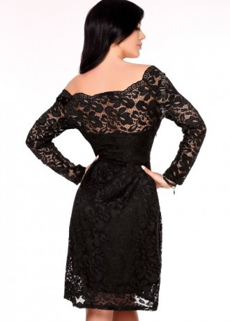 Елагантна миди рокля в черно Caramia