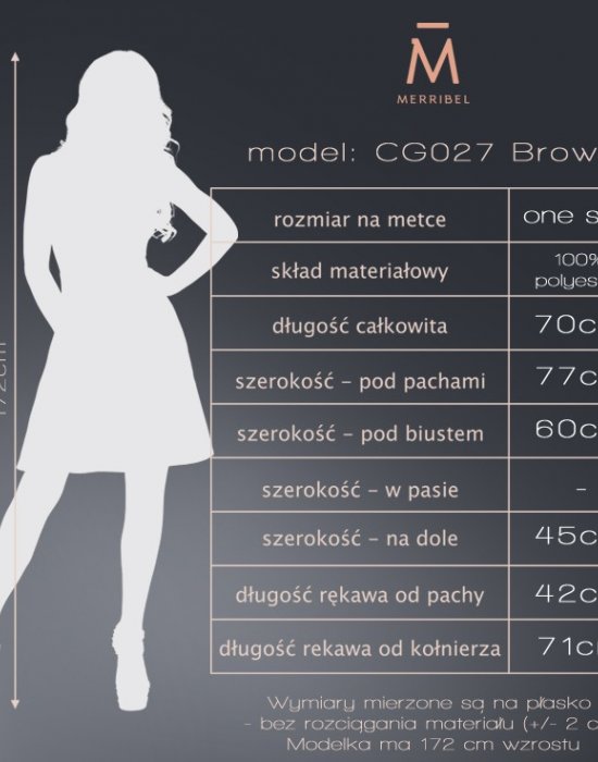 Дамска блуза в кафяв цвят CG027, Merribel - Modavel.com Дамска блуза в кафяв цвят CG027, Merribel, Блузи / Топове - Modavel.com