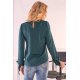 Елегантна блуза в тъмнозелен цвят Nedimade, Merribel, Блузи / Топове - Modavel.com