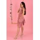 Асиметрична рокля в розов цвят Liana, Merribel, Миди рокли - Modavel.com