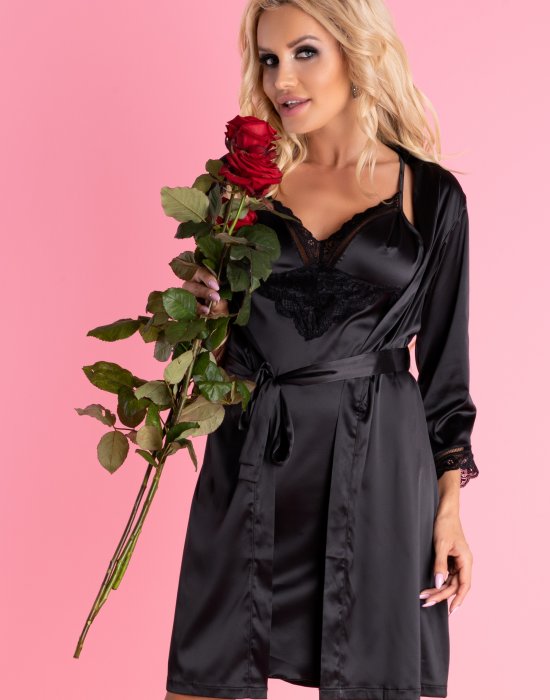 Сатенен халат с прашки в черно Ariladyen, LivCo Corsetti Fashion - Modavel.com Сатенен халат с прашки в черно Ariladyen, LivCo Corsetti Fashion, Комплекти - Modavel.com