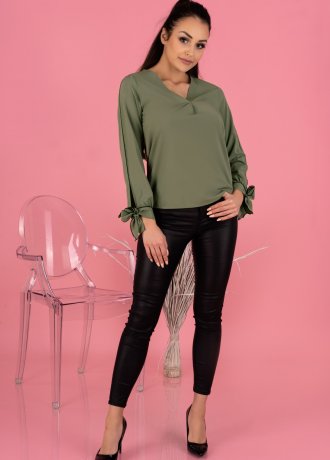 Дамска блуза в цвят каки Ormin