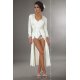 Секси дълъг халат в бял цвят Reli, LivCo Corsetti Fashion, Секси Халати - Modavel.com