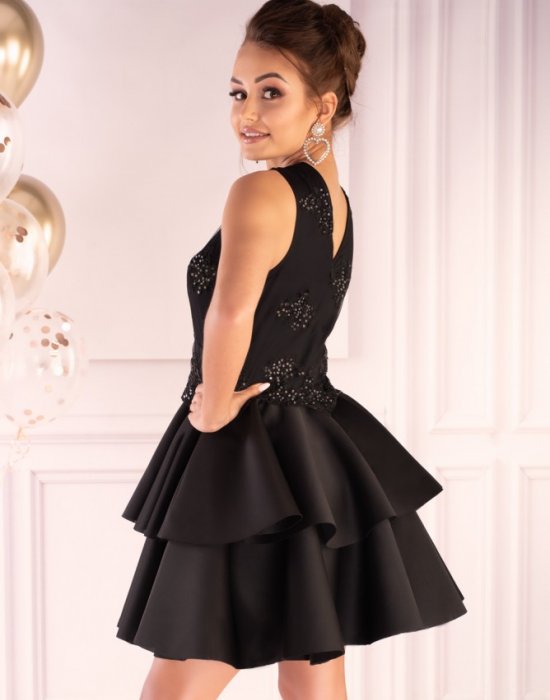 Елегантна къса рокля в черно Karieela, Merribel, Къси рокли - Modavel.com
