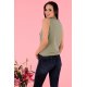 Блуза без ръкави в цвят каки Nenaria, Merribel, Блузи / Топове - Modavel.com