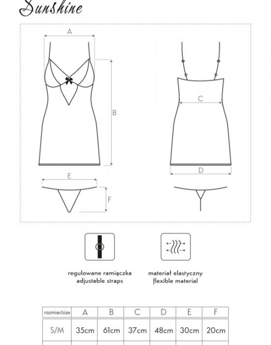 Секси нощица с прашки в сиво Sunshine, LivCo Corsetti Fashion, Комплекти - Modavel.com