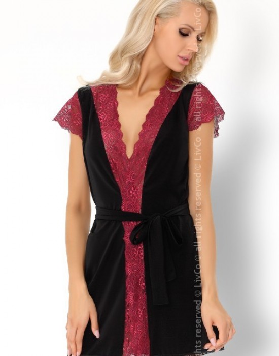 Секси халат с прашки в черно Kumiko, LivCo Corsetti Fashion - Modavel.com Секси халат с прашки в черно Kumiko, LivCo Corsetti Fashion, Комплекти - Modavel.com