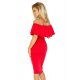 Елегантна миди рокля в червено 138-2, Numoco, Миди рокли - Modavel.com