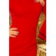 Официална миди рокля в червен цвят 188-1, Numoco, Миди рокли - Modavel.com