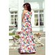 Дълга рокля с десен на цветя 191-4, Numoco, Дълги рокли - Modavel.com