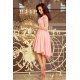 Елегантна асиметрична рокля в пастелно розово 210-7, Numoco, Миди рокли - Modavel.com