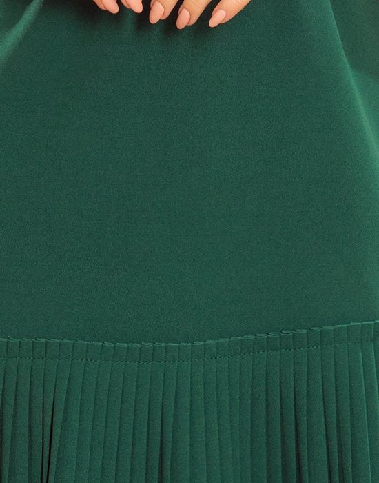 Красива рокля в зелен цвят 228-2, Numoco, Къси рокли - Modavel.com