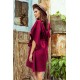 Широка рокля в цвят бордо 287-18, Numoco, Миди рокли - Modavel.com