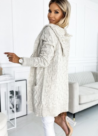 Дамска жилетка в бежов цвят 491-1