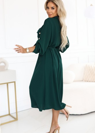 531-7 Рокля тип риза в зелено