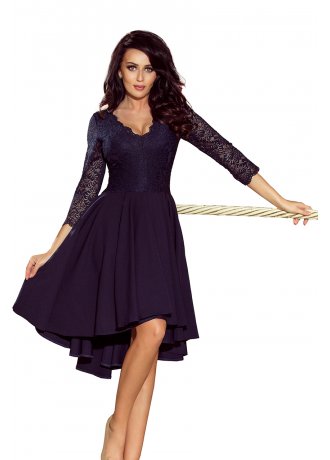 Елегантна асиметрична миди рокля 210-2