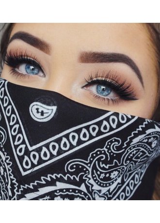 Кърпа за глава бандана Bandana в черно Кърпа за глава бандана Bandana в черно