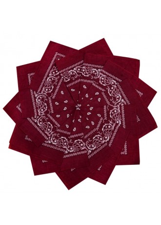 Кърпа за глава бандана Bandana в тъмночервено Кърпа за глава бандана Bandana в тъмночервено